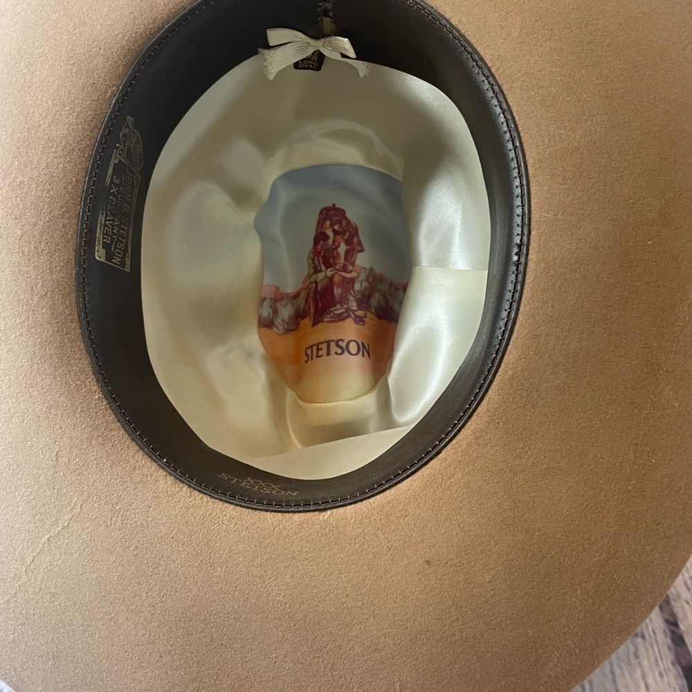 Vintage 1970’s Stetson Western Beaver Cowboy Hat In Excellent Condition 6 7/8 - Picture 15 of 16